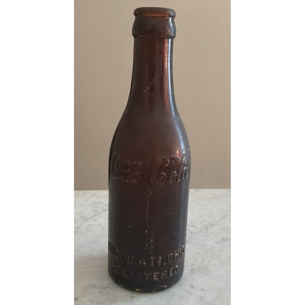 VERY RARE EARLY AMBER NO ARROW COCA‎ COLA BOTTLE ~ CINCINNATI, OHIO